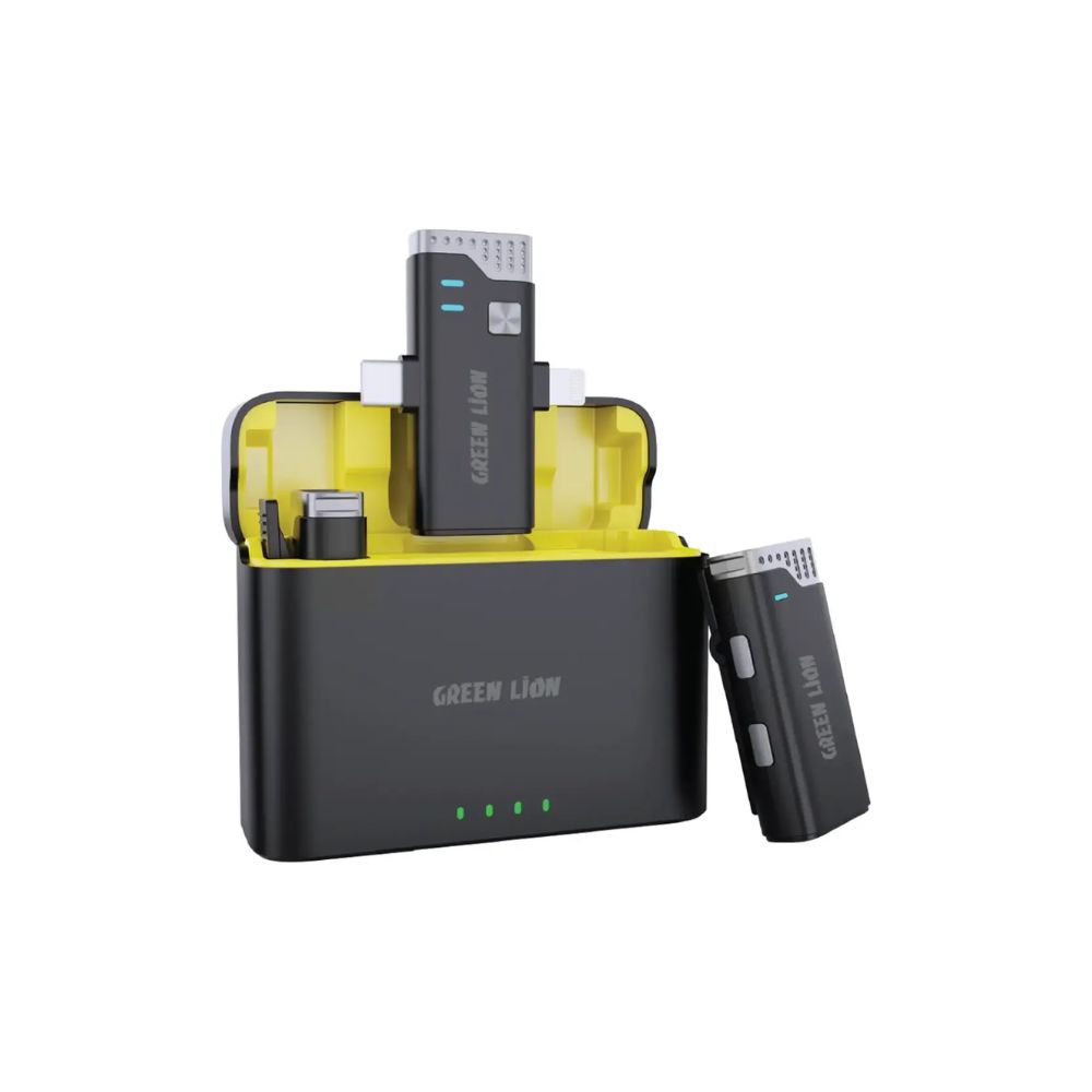 Green Lion 3-in-1 360° Wireless Microphone – Black