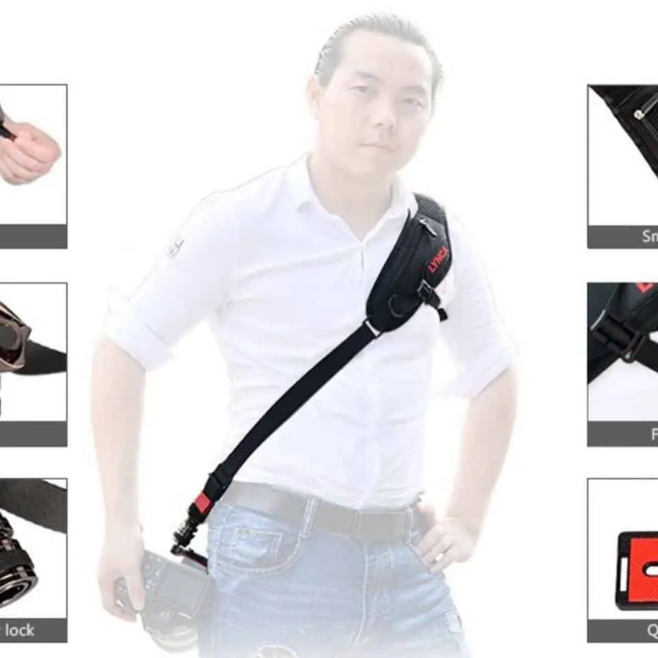 LYNCA AK-47 SLR Camera Strap Quick Release Neck Strap Comfort Release for DSLR