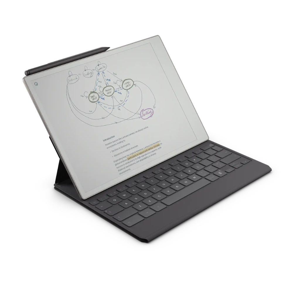reMarkable Paper Pro RM02A | Color E-Ink Tablet with Marker Plus (RM05C) & Mosaic Weave Type Folio (RM08B)