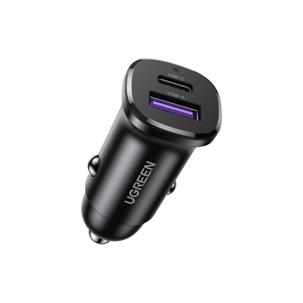 UGREEN 30W Dual Port Fast Car Charger, for Phones, Tablets & Ipads