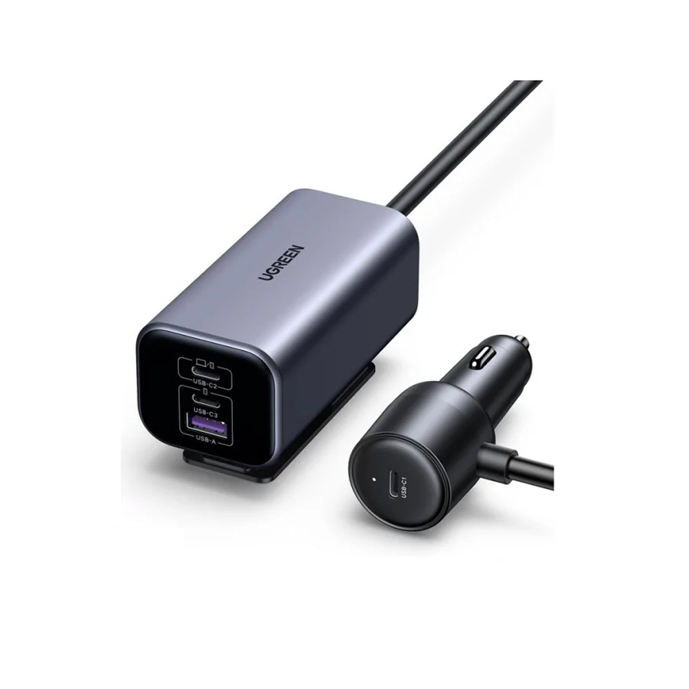 UGREEN – EC706 150W GaN USB-C Car Charger,4‑Port PD 140W Fast Car Charger with GaN Technology & Advanced Safety Protection – 35571